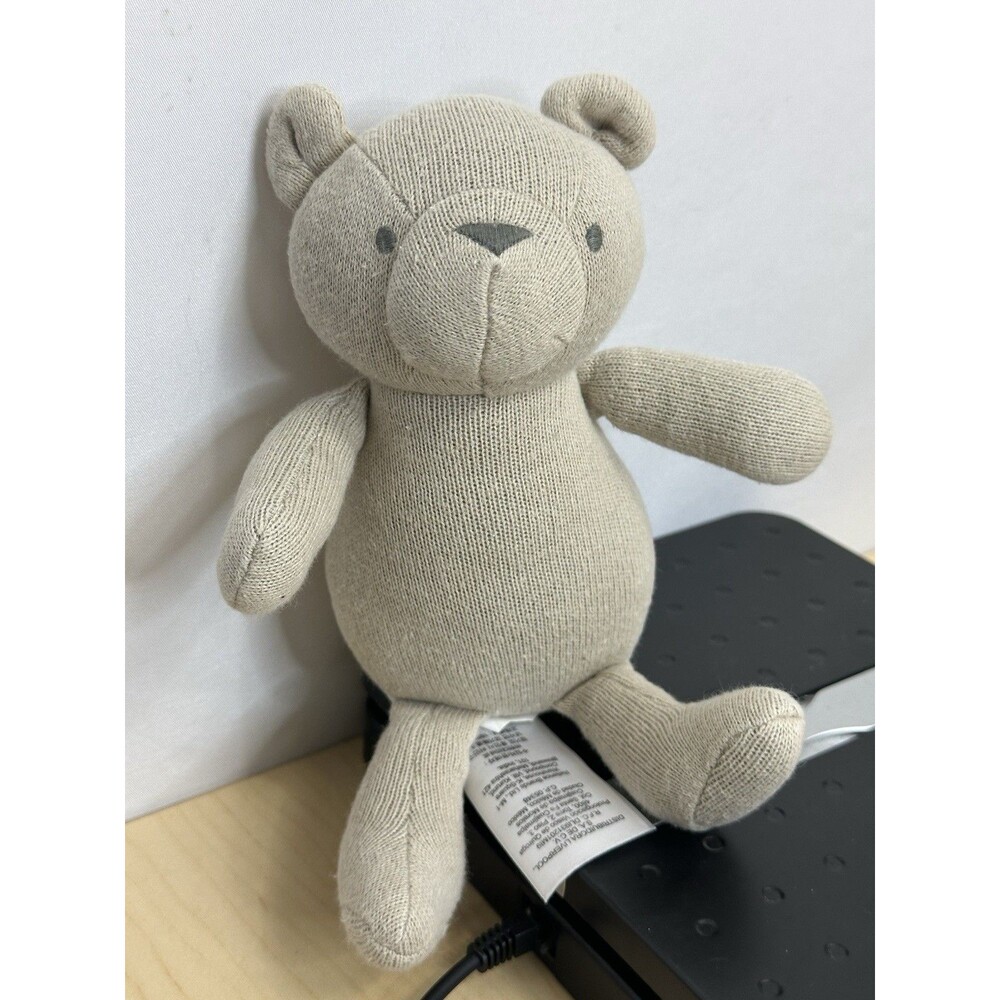 Pottery Barn Kids 100% Cotton Stuffed Bear Toy Baby Bear Plush 9”, Grey, Used